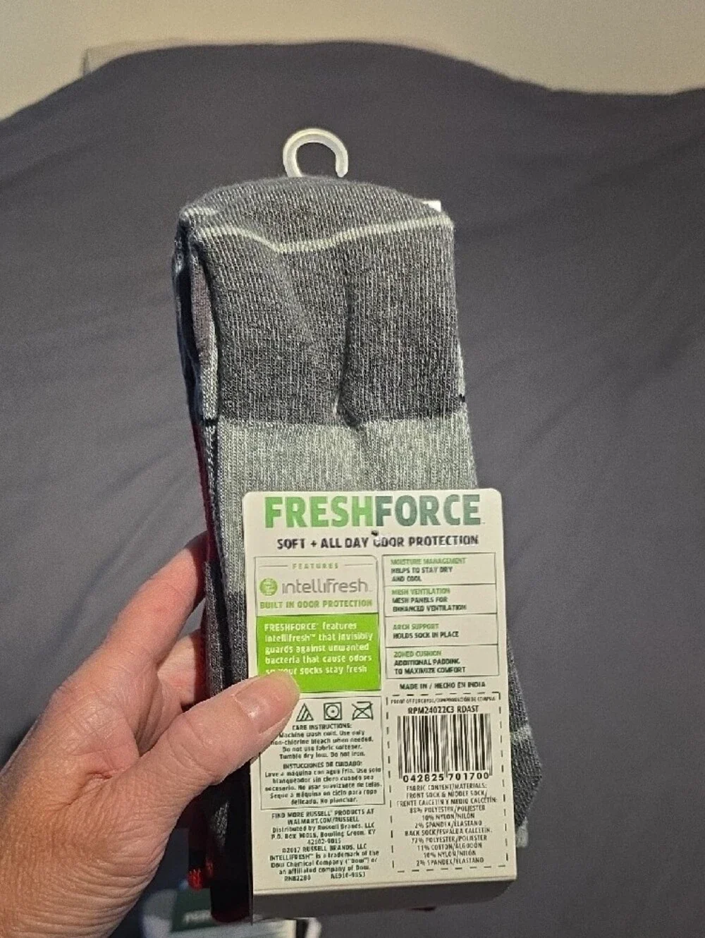 Russell Athletic FreshForce Crew Socks - 5 Pair